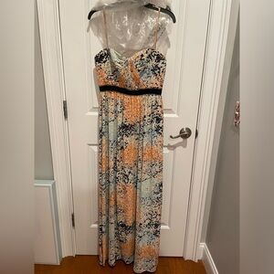 Brand New BCBG Amber Cascade Strapless Gown